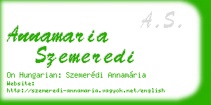 annamaria szemeredi business card