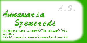 annamaria szemeredi business card